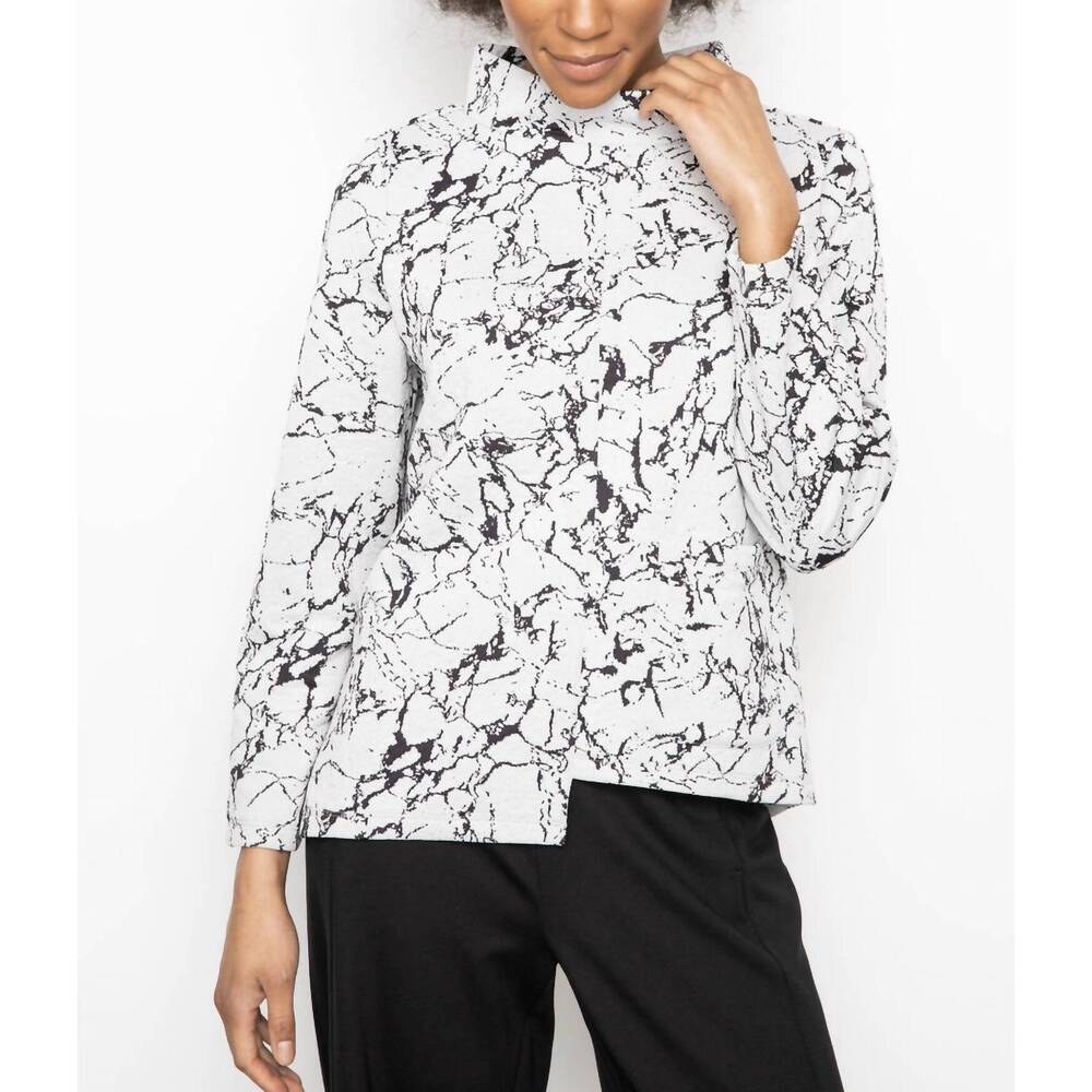 NEW LIV BY HABITAT nouveau stepped hem knit pullover in sand